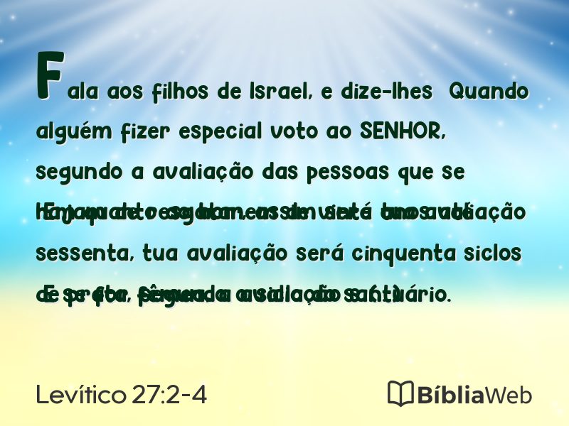 Levítico 27:2-4 em imagem para compartilhar
