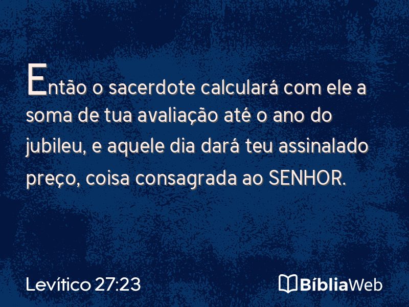 Levítico 27:23 em imagem para compartilhar