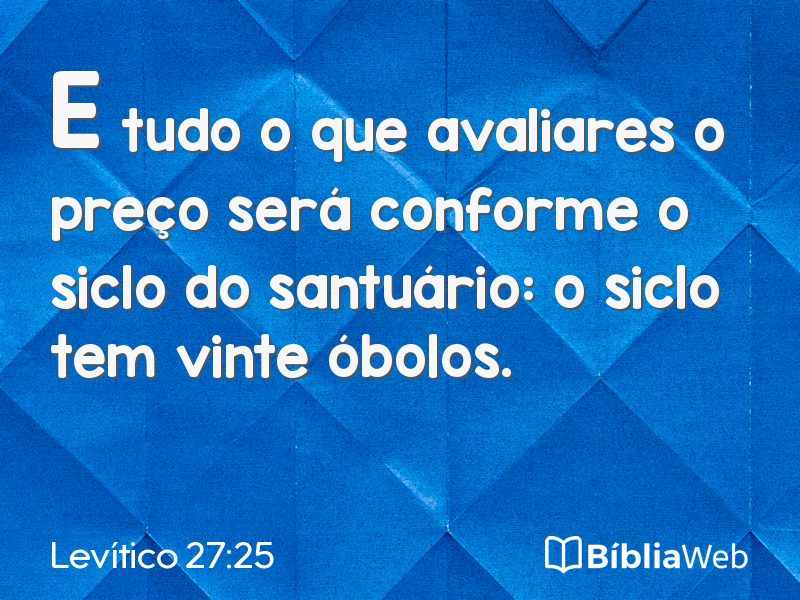 Levítico 27:25 em imagem para compartilhar
