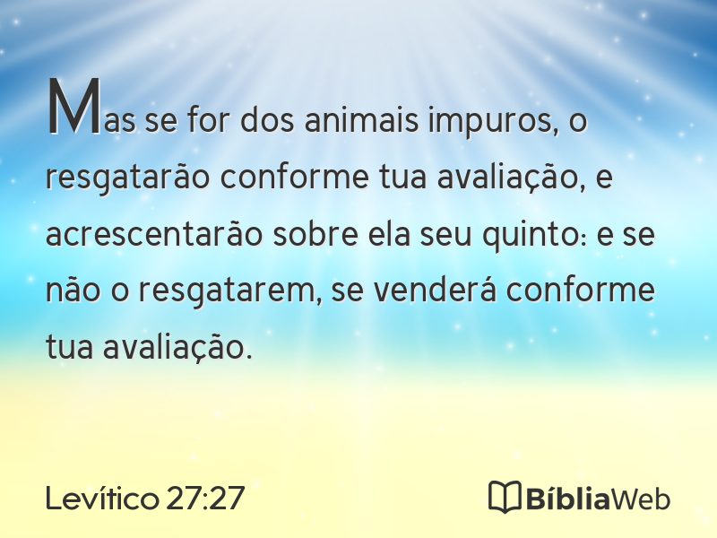 Levítico 27:27 em imagem para compartilhar