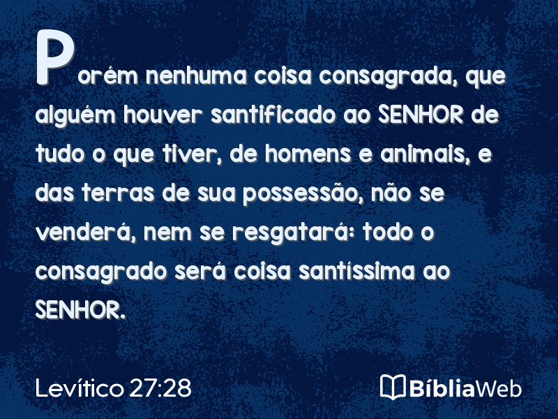 Levítico 27:28 em imagem para compartilhar