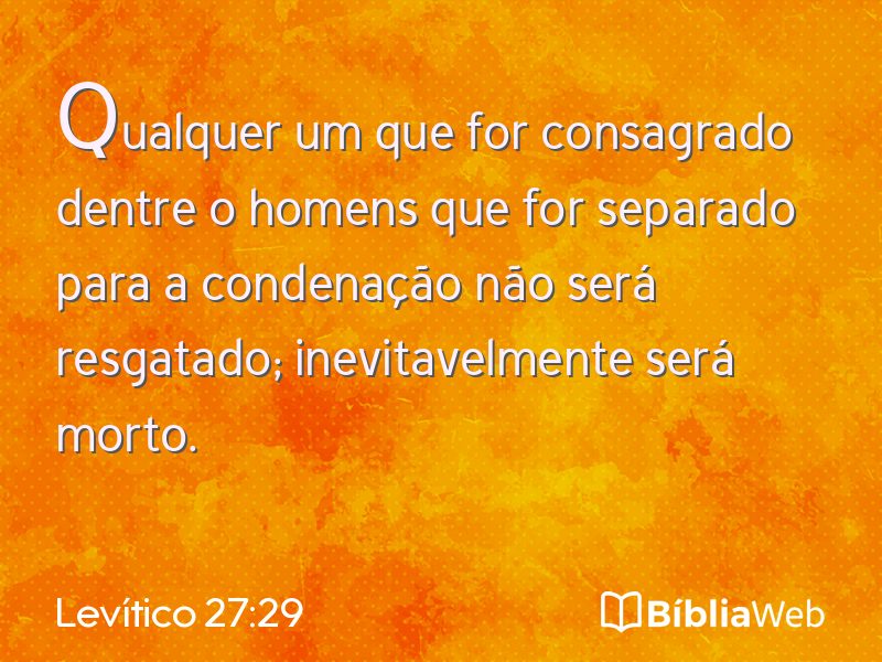 Levítico 27:29 em imagem para compartilhar