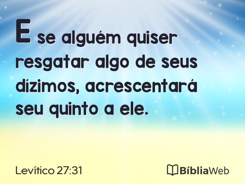 Levítico 27:31 em imagem para compartilhar