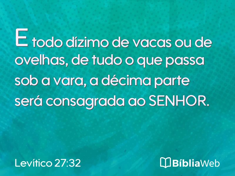 Levítico 27:32 em imagem para compartilhar