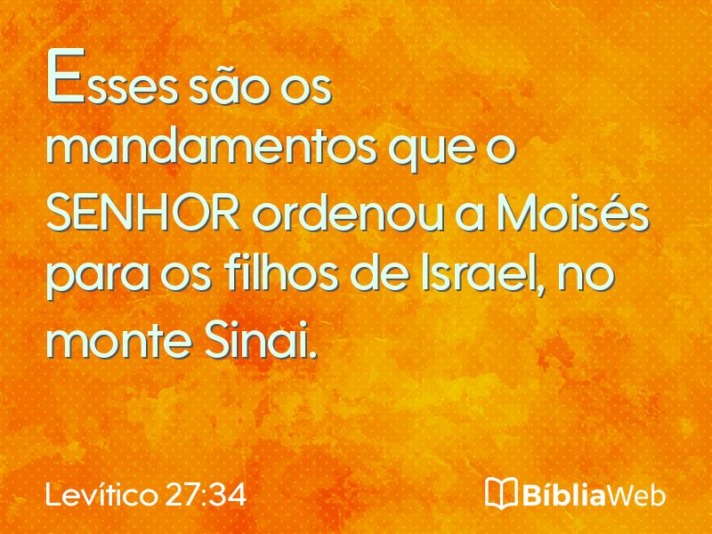 Levítico 27:34 em imagem para compartilhar