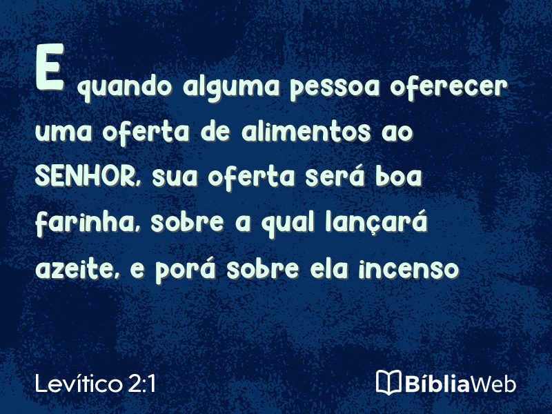 Levítico 2:1 em imagem para compartilhar