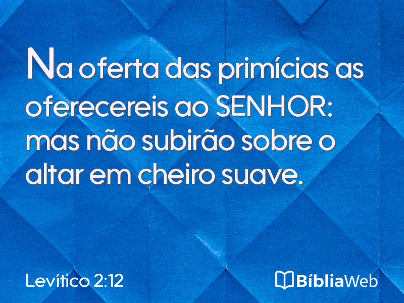 Levítico 2:12 em imagem para compartilhar