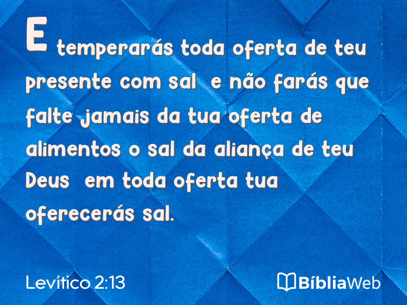 Levítico 2:13 em imagem para compartilhar