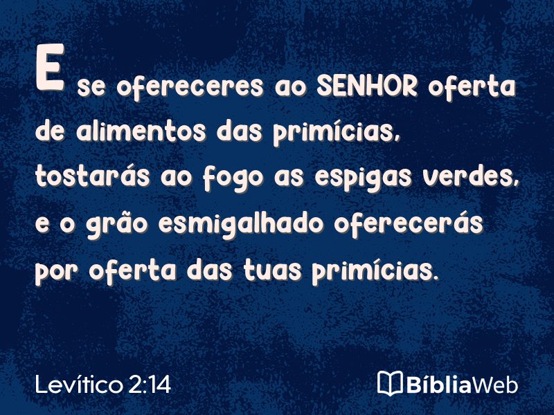 Levítico 2:14 em imagem para compartilhar