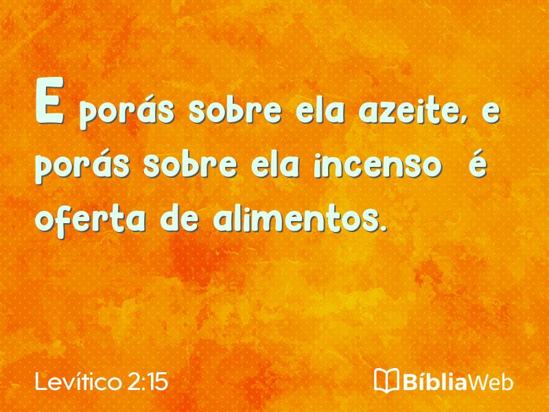 Levítico 2:15 em imagem para compartilhar