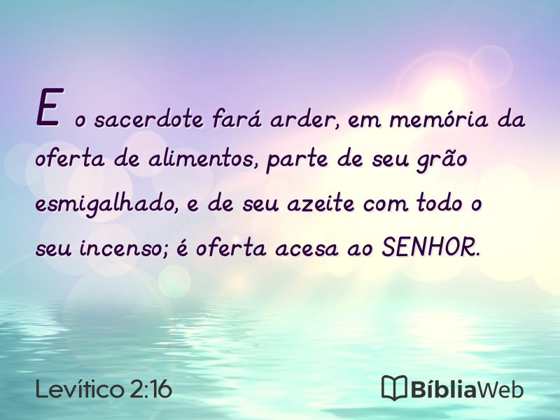 Levítico 2:16 em imagem para compartilhar