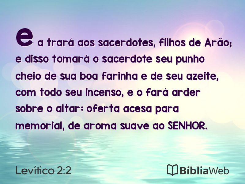 Levítico 2:2 em imagem para compartilhar