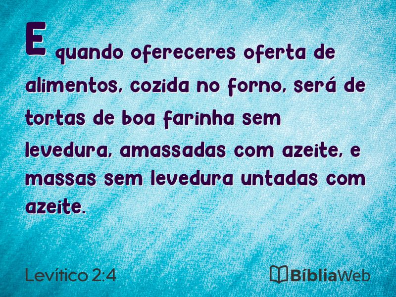 Levítico 2:4 em imagem para compartilhar