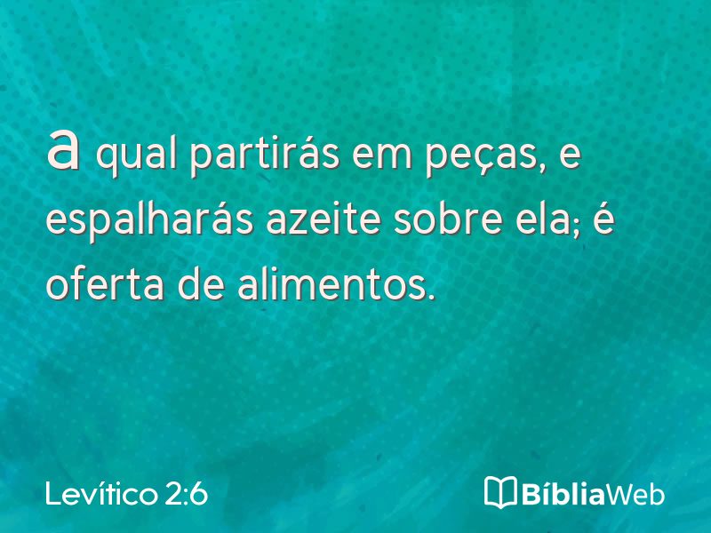 Levítico 2:6 em imagem para compartilhar