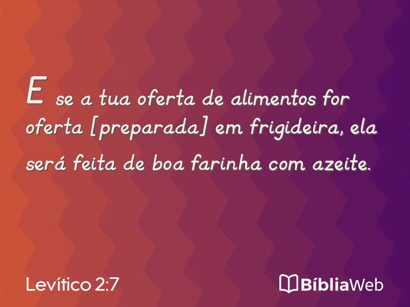 Levítico 2:7 em imagem para compartilhar