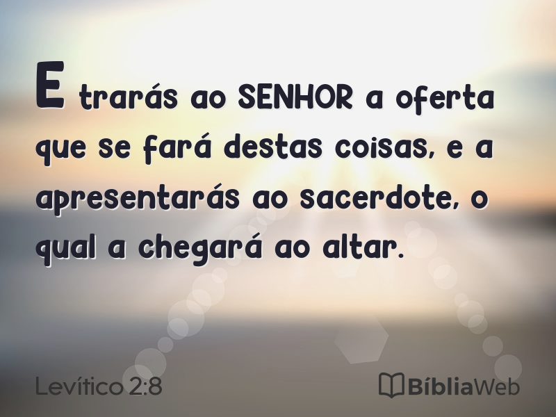 Levítico 2:8 em imagem para compartilhar