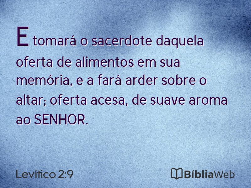 Levítico 2:9 em imagem para compartilhar