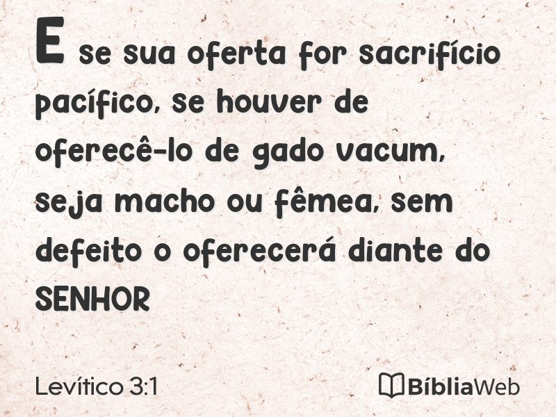 Levítico 3:1 em imagem para compartilhar