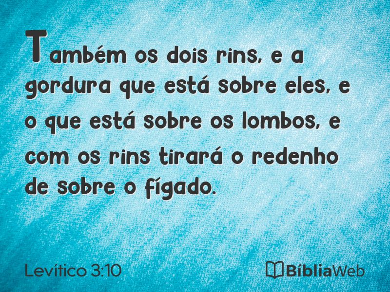 Levítico 3:10 em imagem para compartilhar