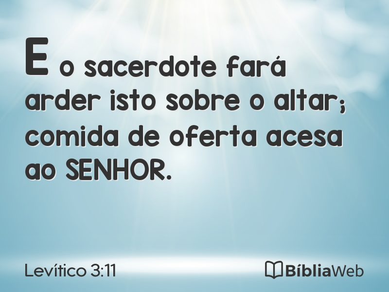Levítico 3:11 em imagem para compartilhar