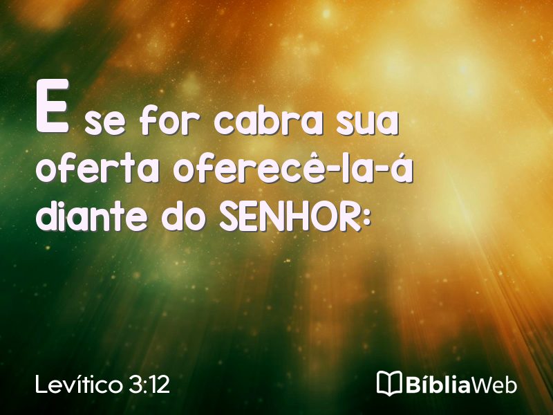 Levítico 3:12 em imagem para compartilhar