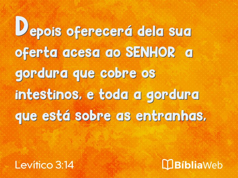 Levítico 3:14 em imagem para compartilhar