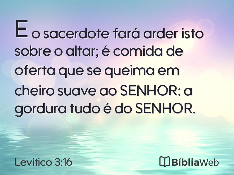 Levítico 3:16 em imagem para compartilhar
