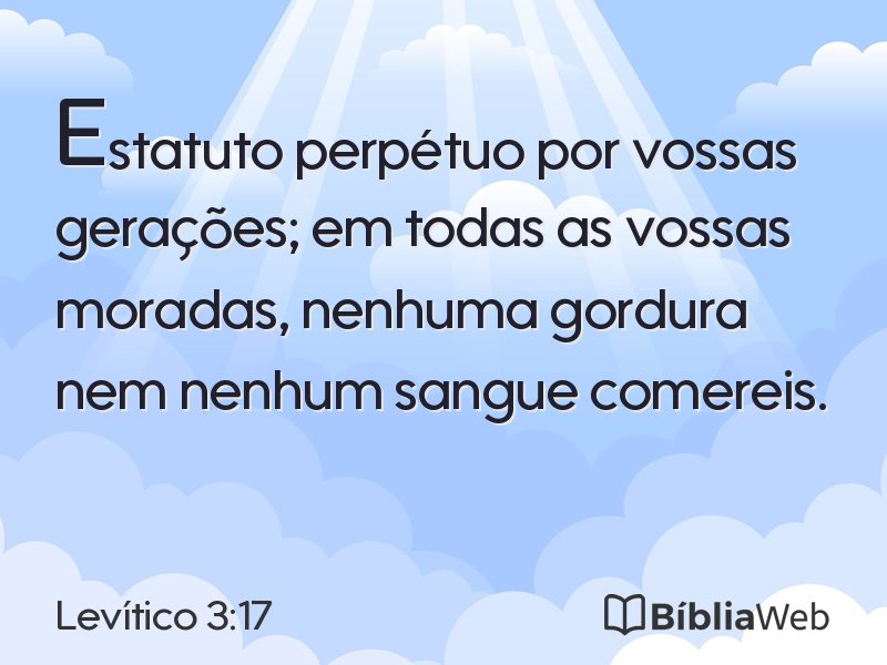 Levítico 3:17 em imagem para compartilhar
