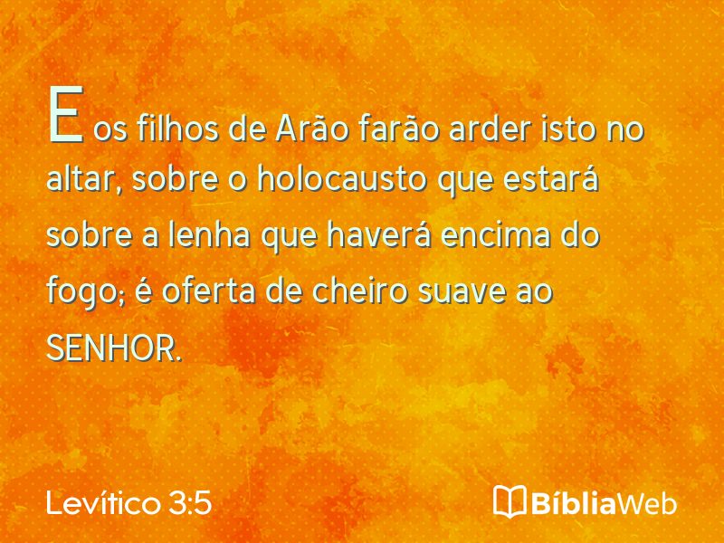 Levítico 3:5 em imagem para compartilhar