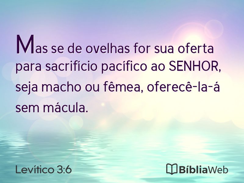 Levítico 3:6 em imagem para compartilhar