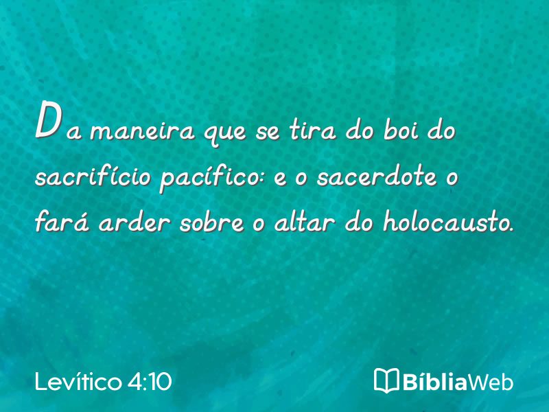Levítico 4:10 em imagem para compartilhar