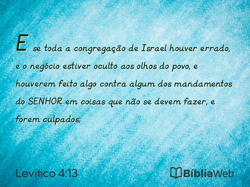 Levítico 4:13 em imagem para compartilhar