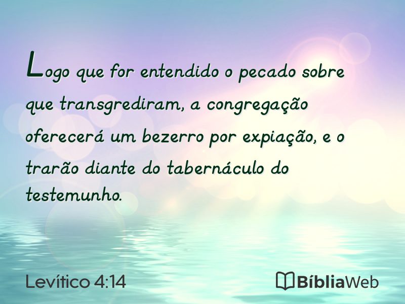 Levítico 4:14 em imagem para compartilhar