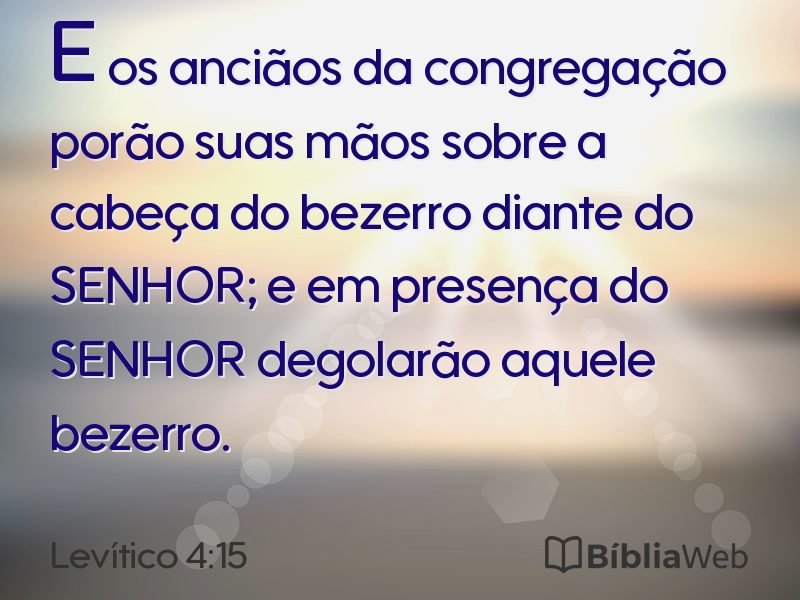 Levítico 4:15 em imagem para compartilhar