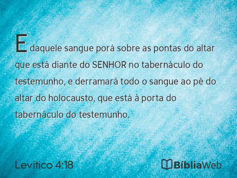 Levítico 4:18 em imagem para compartilhar