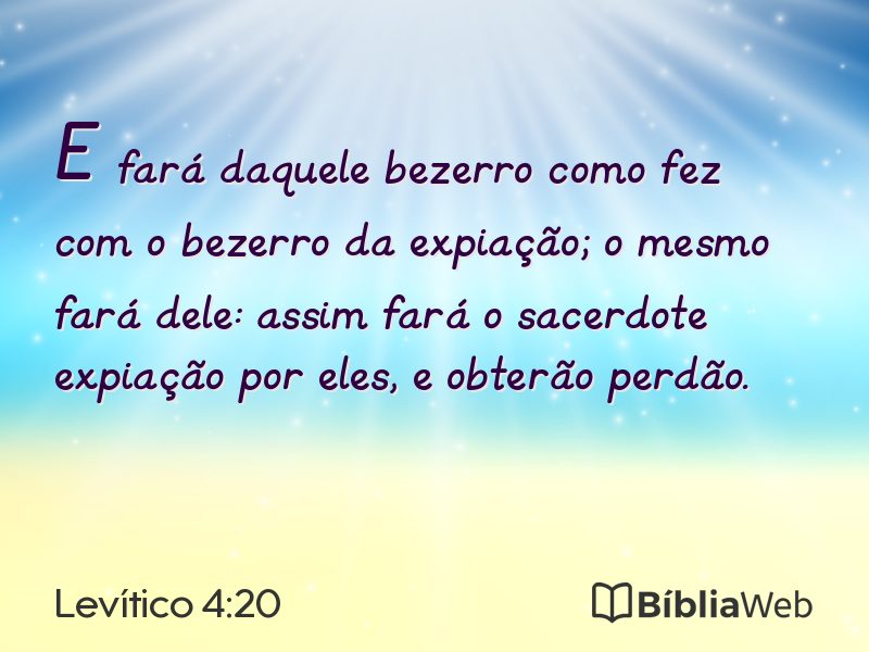Levítico 4:20 em imagem para compartilhar