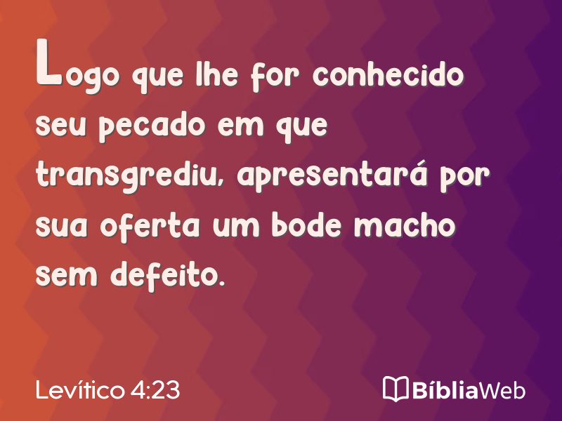 Levítico 4:23 em imagem para compartilhar