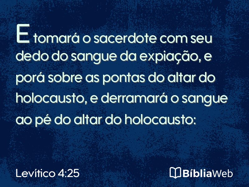 Levítico 4:25 em imagem para compartilhar