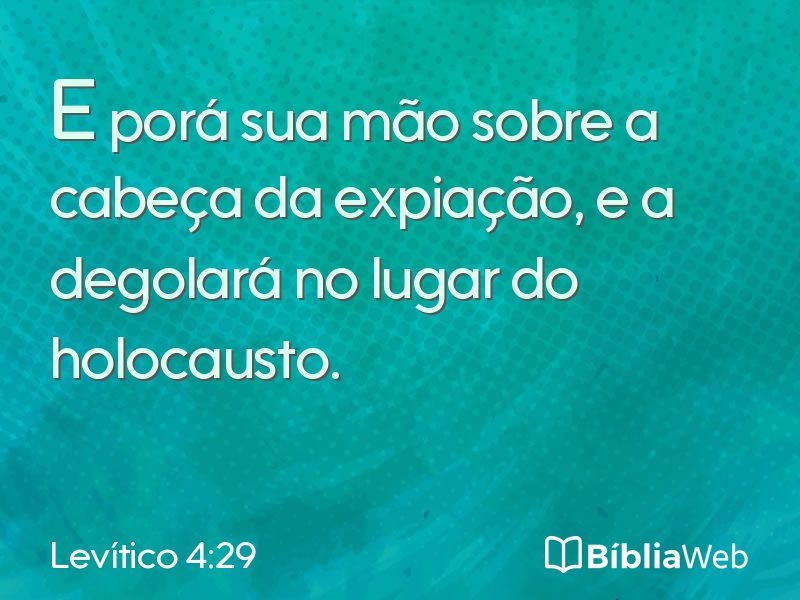Levítico 4:29 em imagem para compartilhar