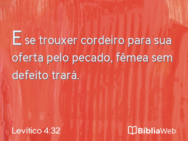 Levítico 4:32 em imagem para compartilhar
