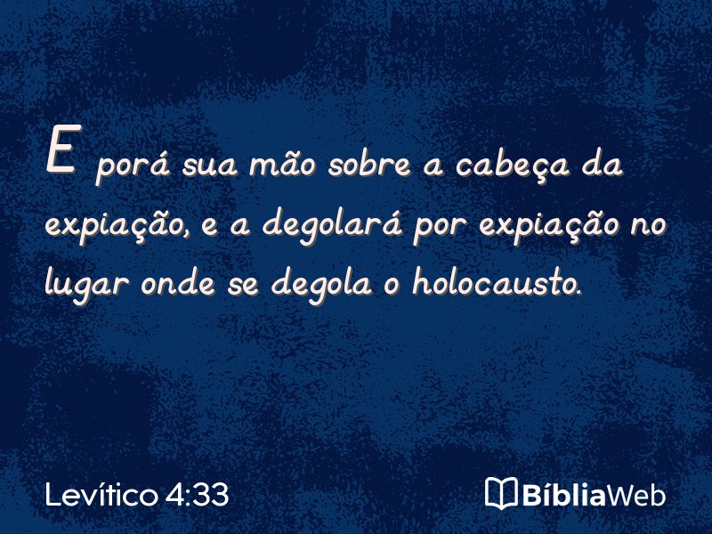 Levítico 4:33 em imagem para compartilhar