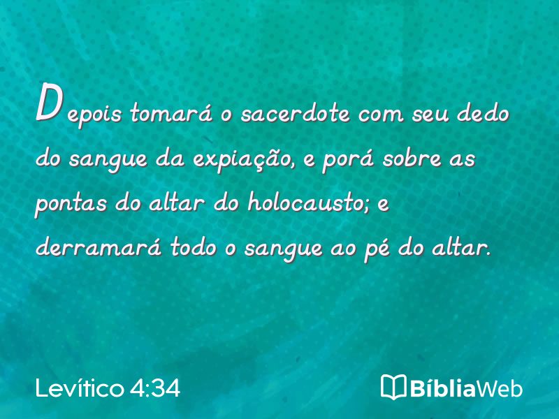 Levítico 4:34 em imagem para compartilhar