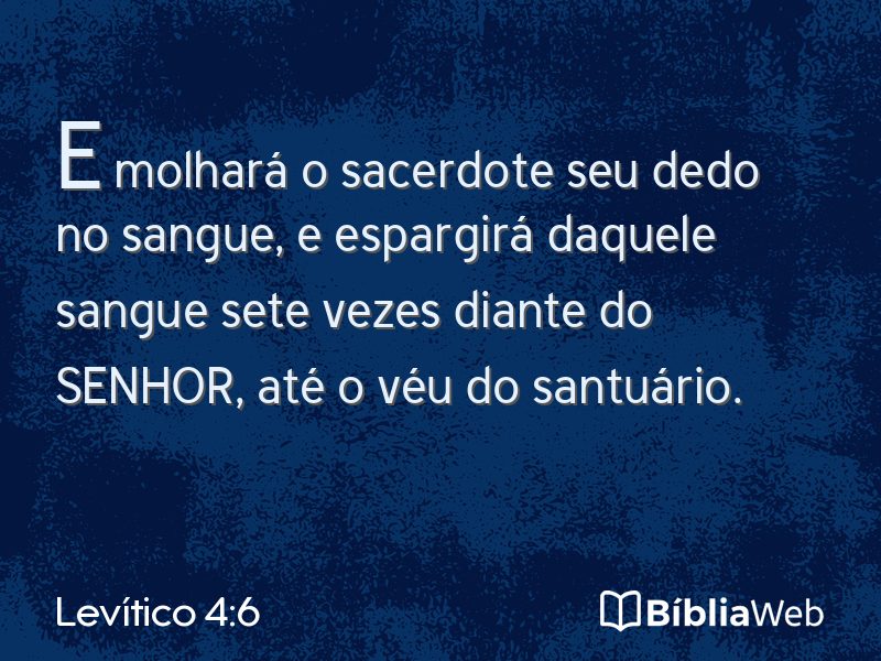 Levítico 4:6 em imagem para compartilhar