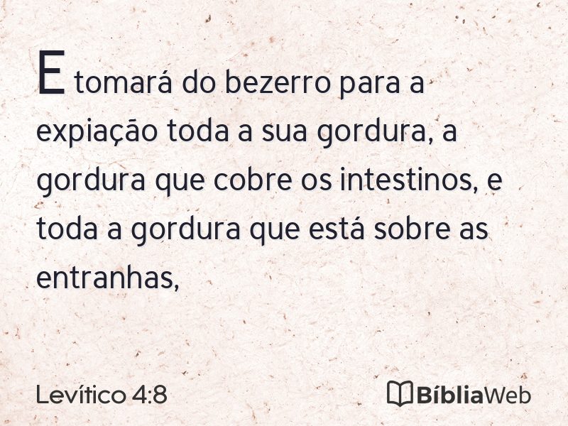 Levítico 4:8 em imagem para compartilhar
