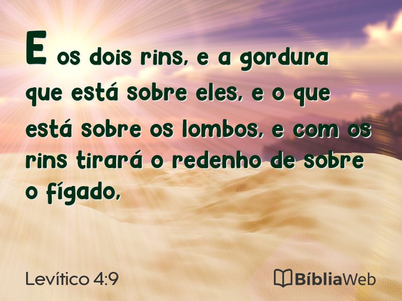 Levítico 4:9 em imagem para compartilhar