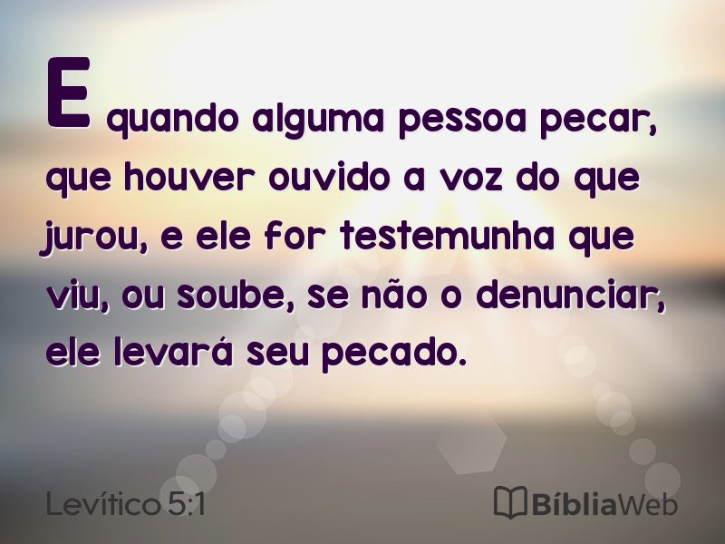 Levítico 5:1 em imagem para compartilhar