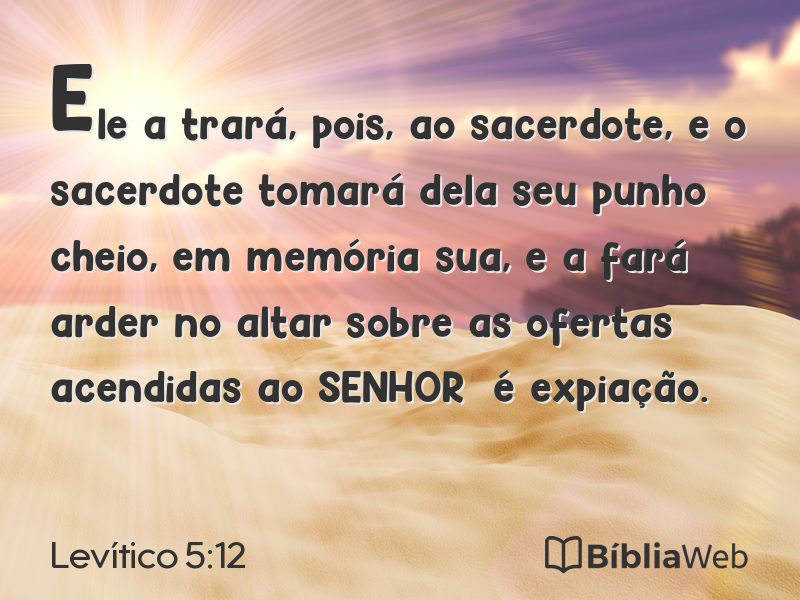 Levítico 5:12 em imagem para compartilhar