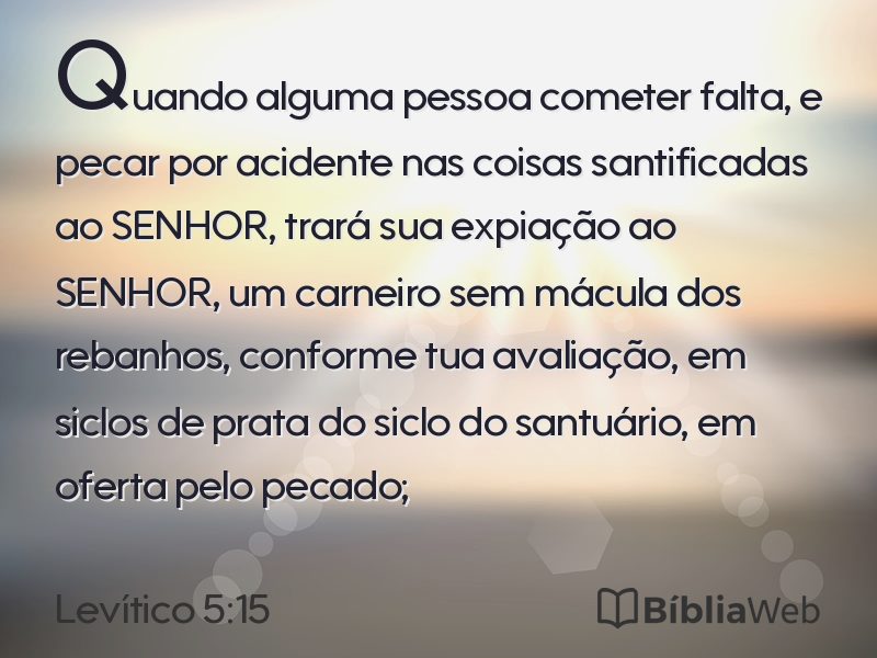 Levítico 5:15 em imagem para compartilhar