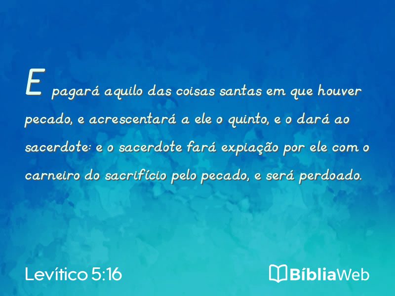 Levítico 5:16 em imagem para compartilhar