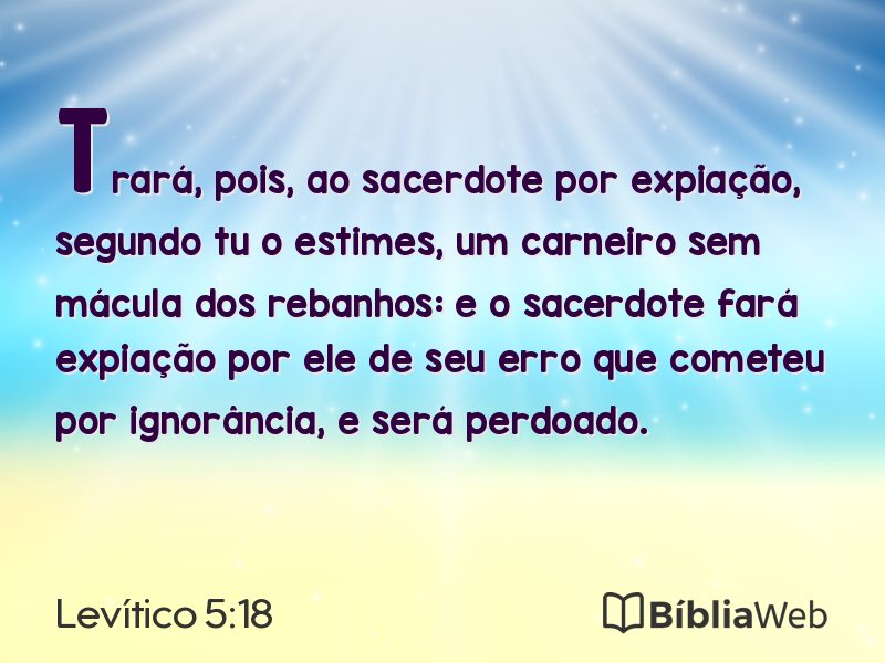 Levítico 5:18 em imagem para compartilhar